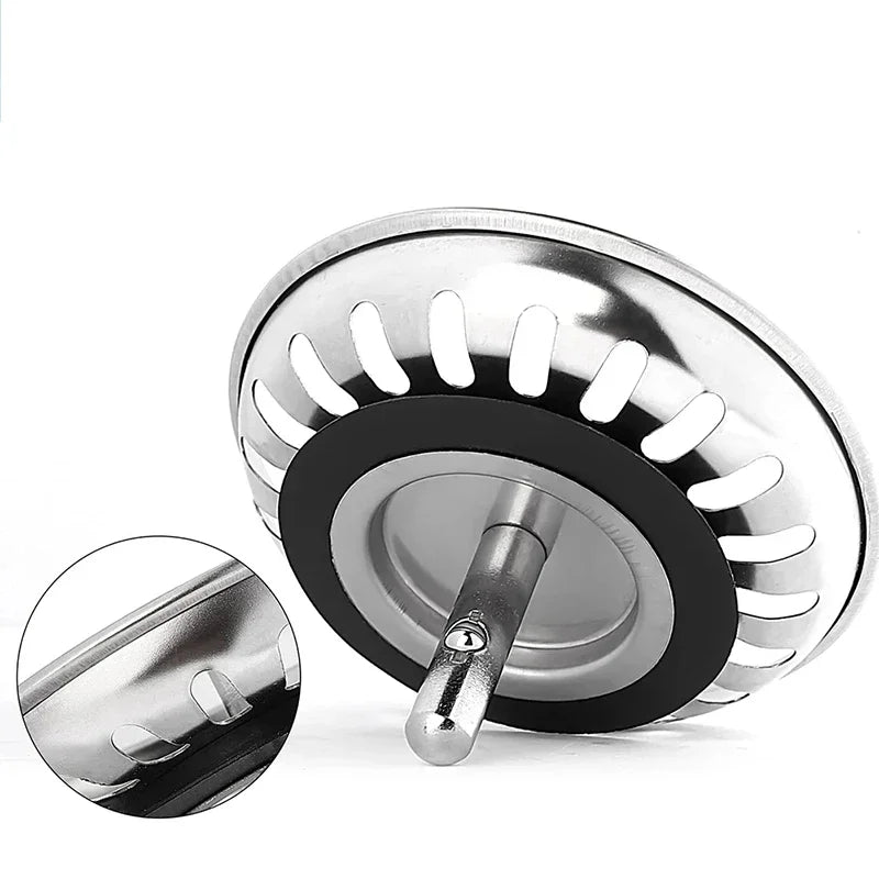 2/1Pcs Bathroom Sink Strainer Stainless Steel Pool Bathtub Drain Hair Catcher Stopper Waste Sink Filter Plug Kitchen Accessories