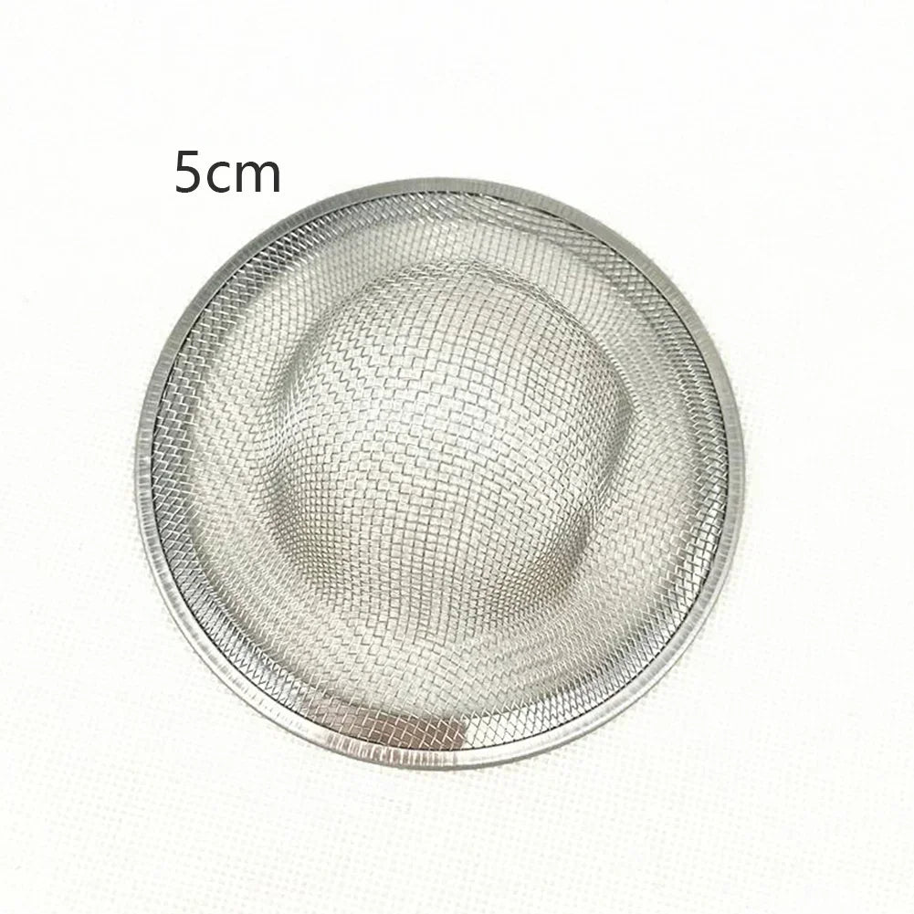 New Kitchen Sink Strainer Stainless Steel Flume Filter Mesh Trap Bathtub Wash Basin Sundries Drain Hole Strainer Kitchen Gadget