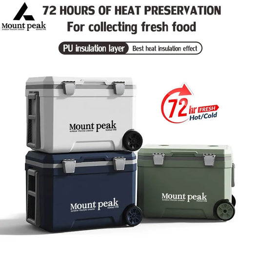 Mount Peak Camping Refrigerator Insulated Box 45L Large Capacity Portable Food BBQ Refrigerator Outdoor