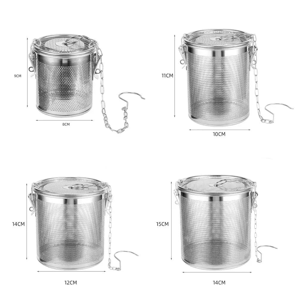 Stew Seasoning Strainer Kitchen Stainless Steel Brine Basket Filter Bag Brine Cage Aniseed Strainer Seasoning Ball Seasoning Box