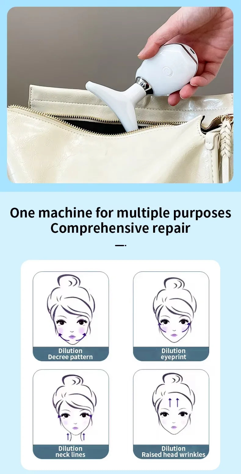 EMS Microcurrent Chin Lifting Face Neck Beauty Device LED Photon Firming Rejuvenation Anti Wrinkle Skin Care Facial Massager