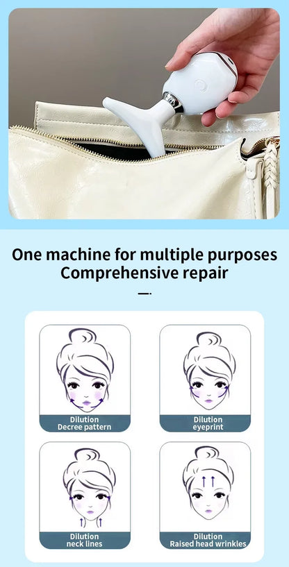 EMS Microcurrent Chin Lifting Face Neck Beauty Device LED Photon Firming Rejuvenation Anti Wrinkle Skin Care Facial Massager