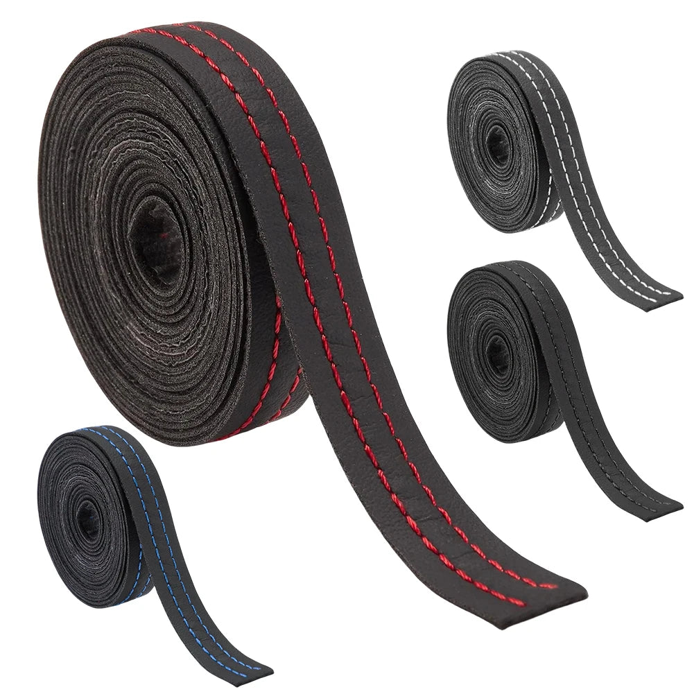 Car Mouldings Trim PU Leather Car Interior DIY Strips Self-Adhesive Dashboard Leather Decorative Line Car Interior Accessories
