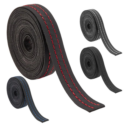 Car Mouldings Trim PU Leather Car Interior DIY Strips Self-Adhesive Dashboard Leather Decorative Line Car Interior Accessories