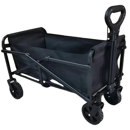 Portable Folding Utility Beach Cart Wagon Heavy Duty Large Capacity Foldable Wagon Outdoor Trolley Portable Garden Camping Cart