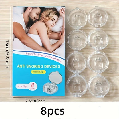 8pcs Silicone Magnetic Nose Clip, Anti-Snoring Device - Comfortable and Effective Sleep Aid, Improve Sleep Quality