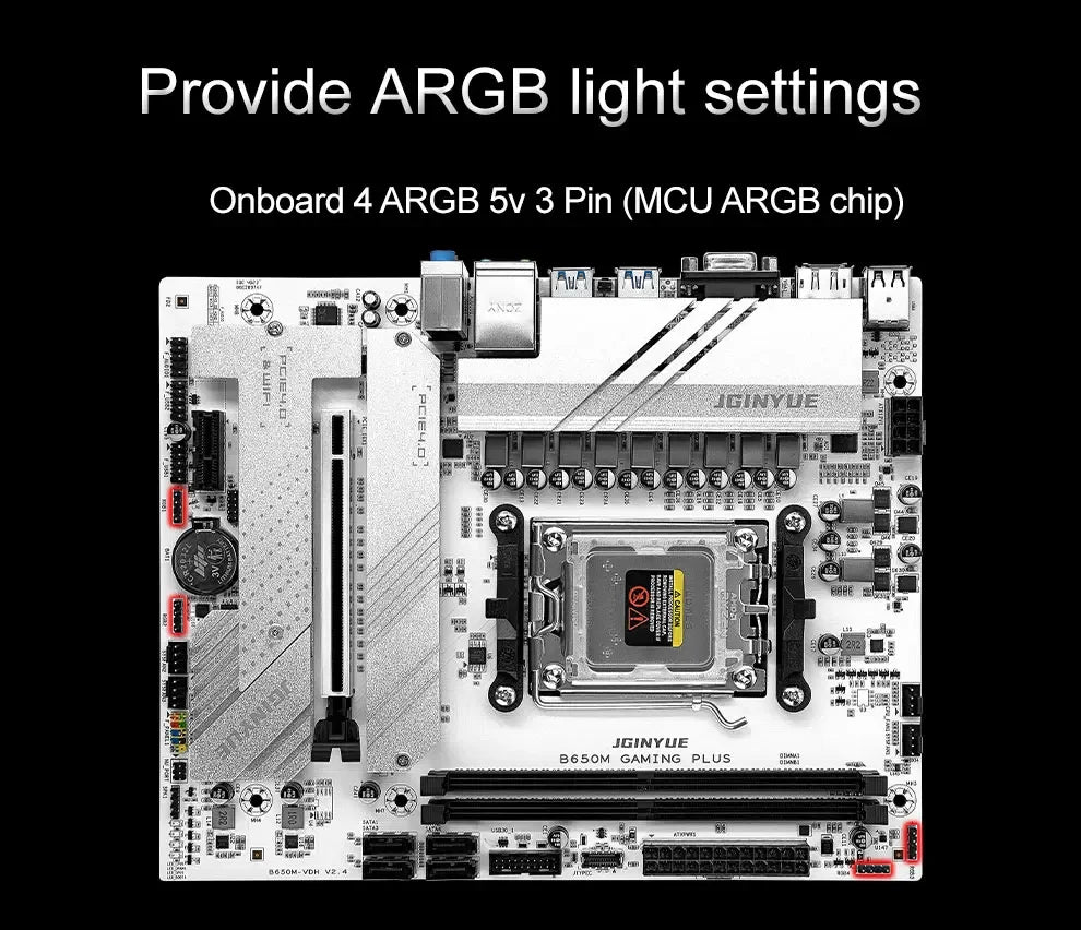 JGINYUE Gaming motherboard B650 Supports DDR5 64GB AMD R7000 8000 9000 Series motherboard Socket AM5 B650M GAMING PLUS