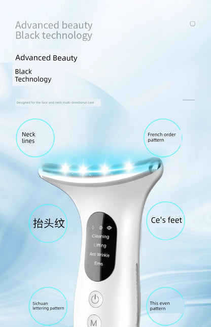 French Vlvee Beauty Instrument For Home Facial Massage Instrument Neck Pattern French Pattern Lifting and Tightening Handy Gadget Inductive Therapeutical Instrument