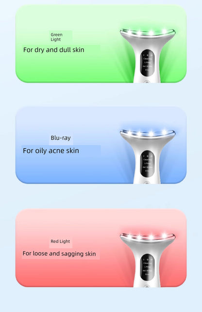 French Vlvee Beauty Instrument For Home Facial Massage Instrument Neck Pattern French Pattern Lifting and Tightening Handy Gadget Inductive Therapeutical Instrument