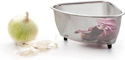 1 Piece Stainless Steel Sink Strainer Basket for Sink Colander In-Sink Mesh Colander Strainer Basket Triangle Sink Drainer YY133