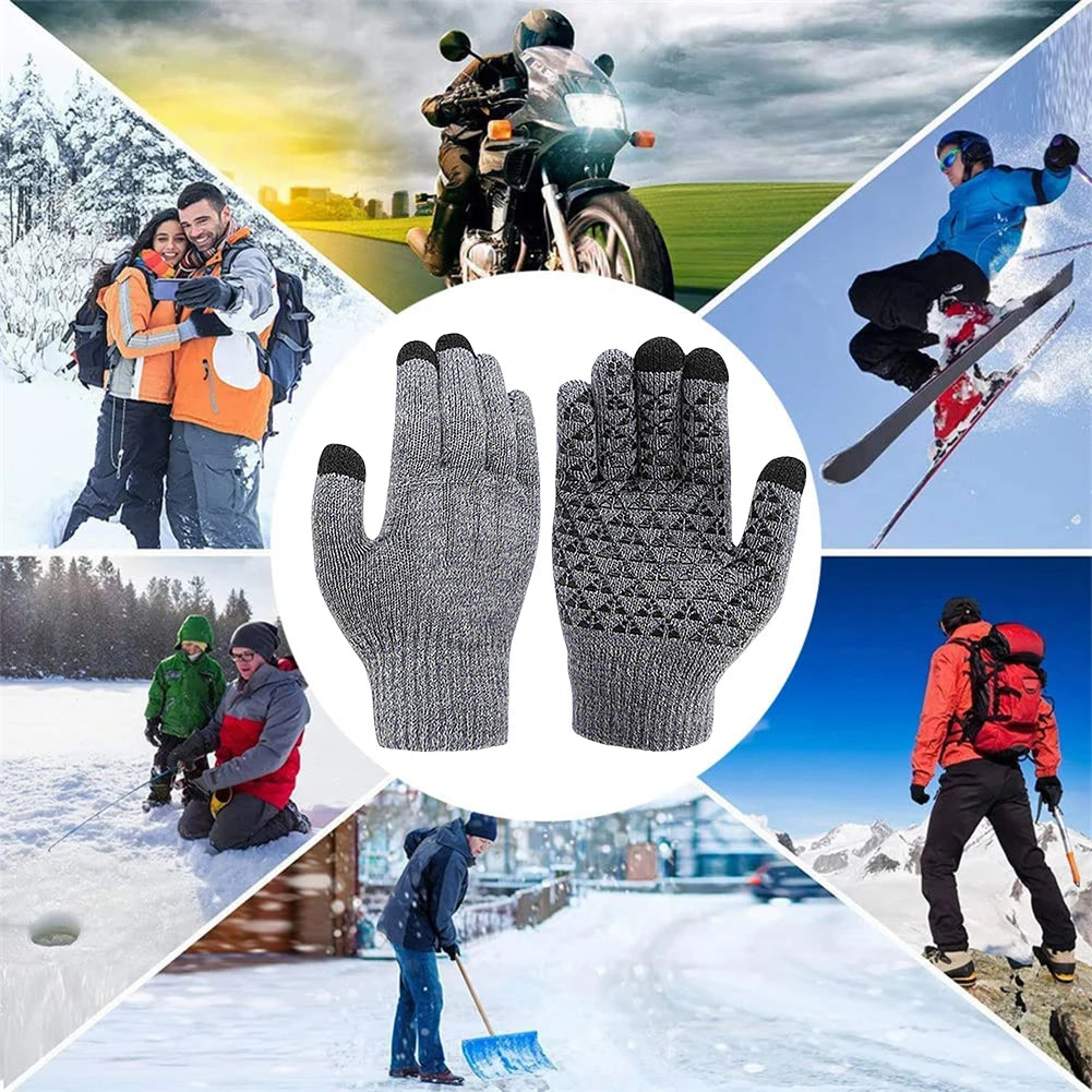 Electric Heated Gloves Winter Gloves Motorcycle Bicycle Snowboard Thermal Windproof Gloves Warm Touch Screen Full Finger Gloves
