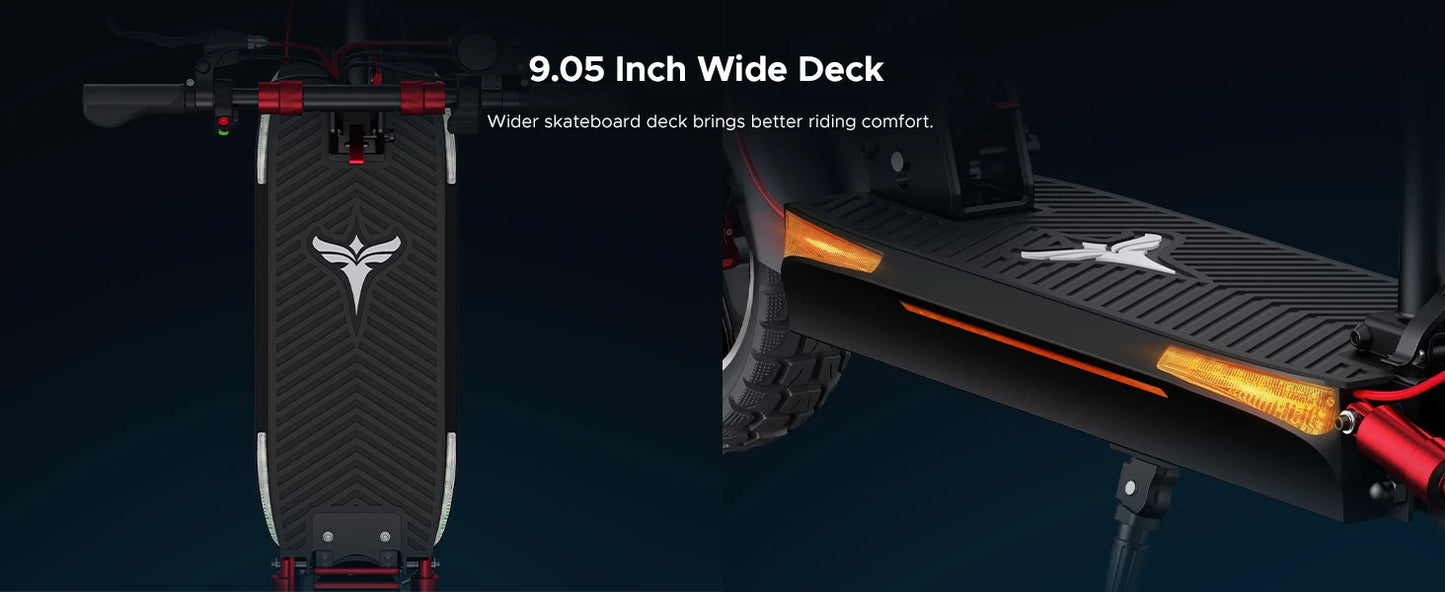 ENGWE 830W Peak Electric Folding Scooter, 48V 18.2AH, 43.5 Miles Range, 28mph, 10*4.0 Tires, Full Suspension, City & Rough Road