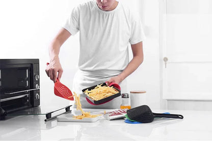 Vegetable Strainer Cooking Shovels Vegetable French Fries Strainer Scoop Nylon Spoon Large Colander Soup Filter Kitchen Tools