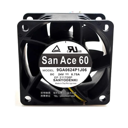 Original CPU Cooler Fan For Sanyo 9GA0624P1J06 24V 0.75A 4-wire Large Air Volume Cooling Fan 6038 60*60*38MM