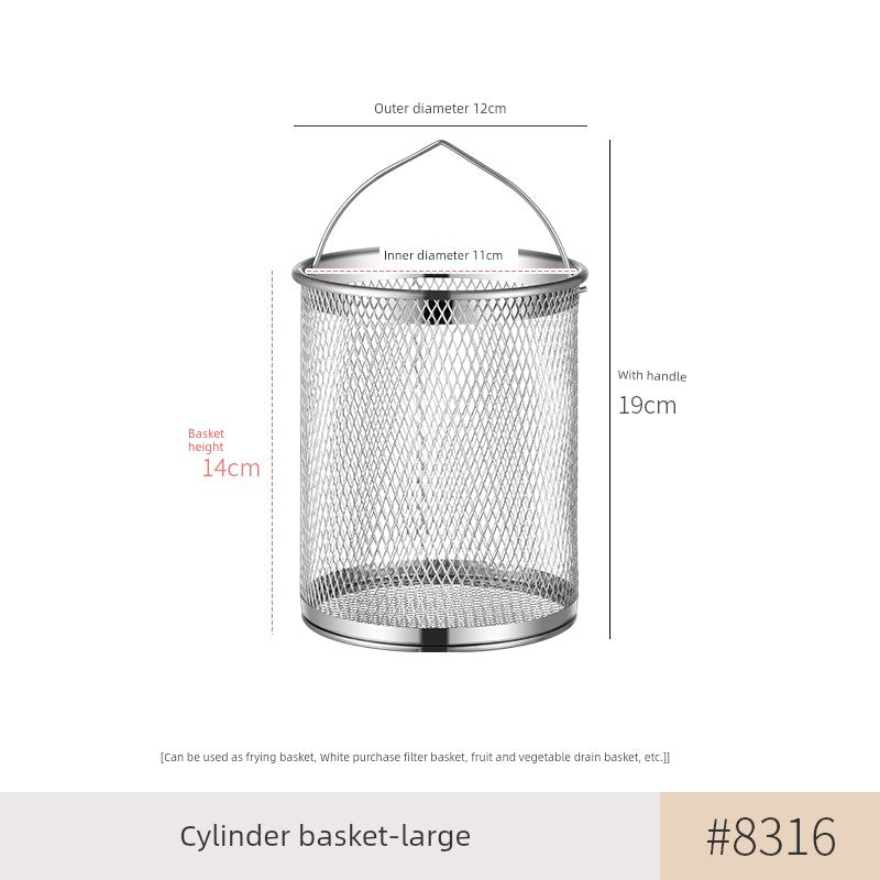 304 Stainless Steel Oil Draining Pot For Home Fried Oil Drain Oil Filter Oil Residue Belt Strainer Food Grade Lard Storage Tank