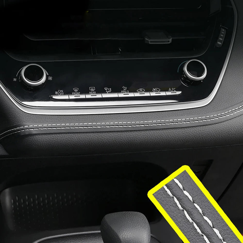Car Mouldings Trim PU Leather Car Interior DIY Strips Self-Adhesive Dashboard Leather Decorative Line Car Interior Accessories