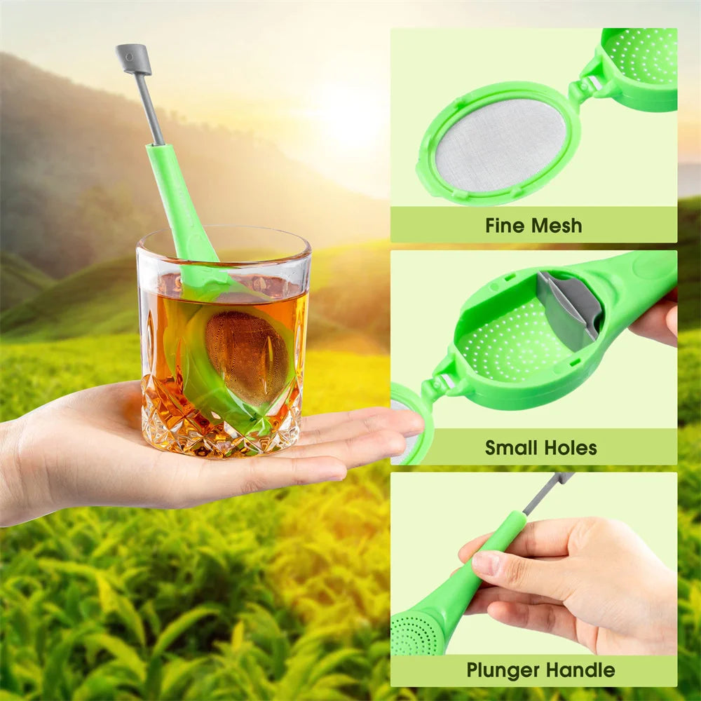 1pcs Tea Infuser Loose Leaf Teas Strainer Stands In Cups Or Mugs Mesh Stainless Steel to Infuse Filter Strain for Infusion