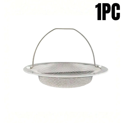 1/2/3Pcs Kitchen Sink Strainer With Handle Stainless Steel Mesh Filter Drain Stopper Food Residue Hair Catcher Prevents Clogs