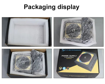 550W Power Supply Fully Modular PSU ARGB Gaming PC Power Supply 20+4Pin Connector with 120mm Low-Noise FDB Fan