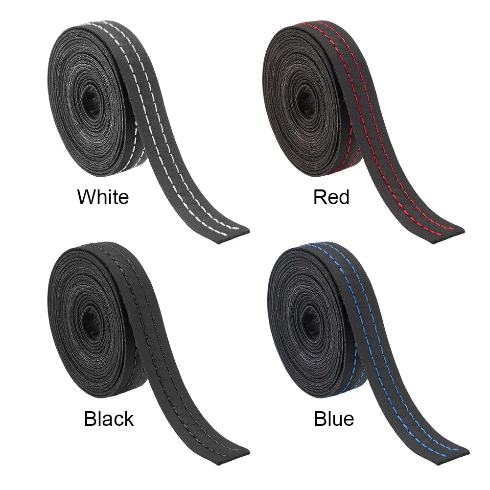 Car Mouldings Trim PU Leather Car Interior DIY Strips Self-Adhesive Dashboard Leather Decorative Line Car Interior Accessories