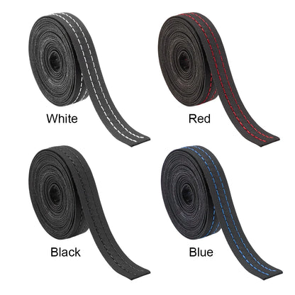 Car Mouldings Trim PU Leather Car Interior DIY Strips Self-Adhesive Dashboard Leather Decorative Line Car Interior Accessories