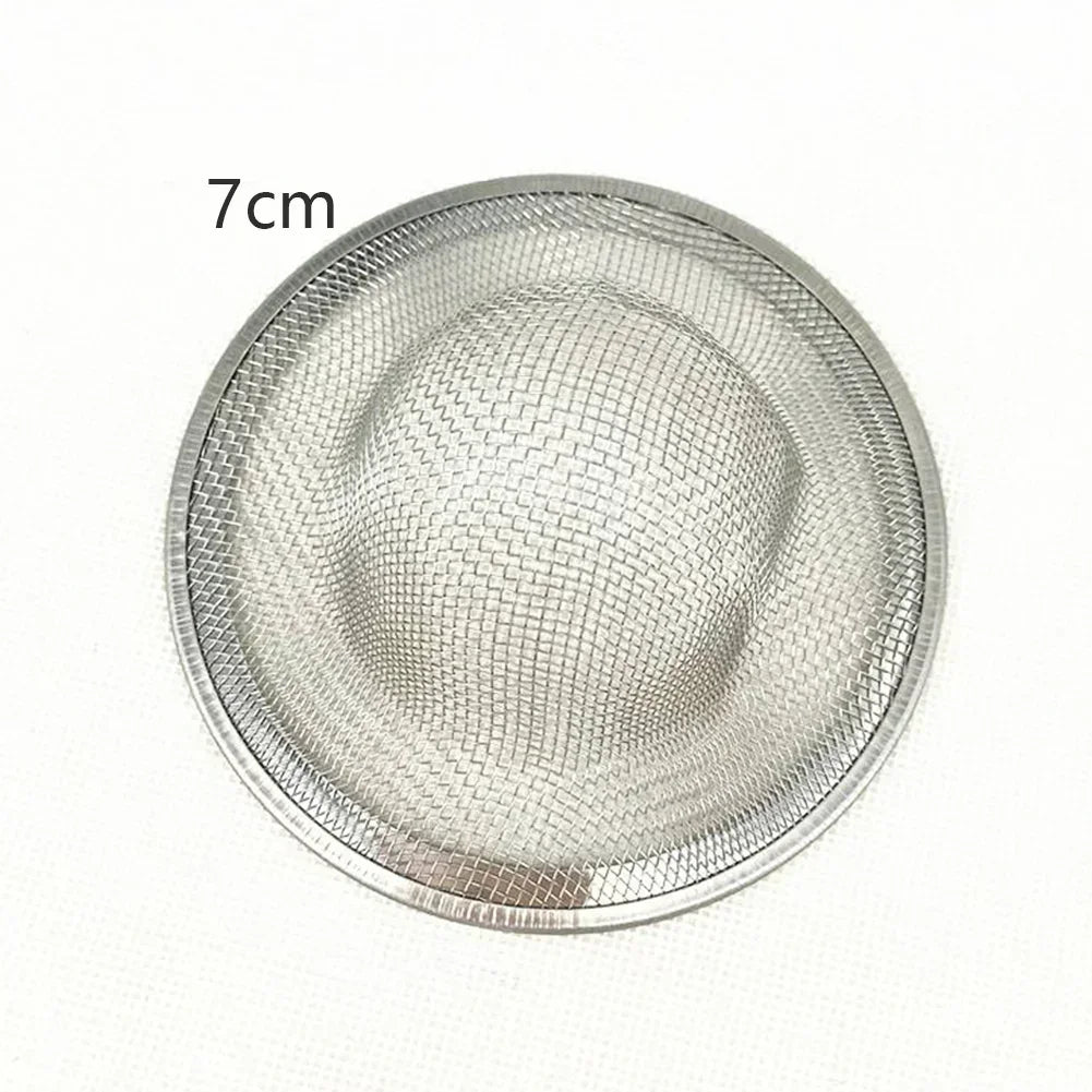New Kitchen Sink Strainer Stainless Steel Flume Filter Mesh Trap Bathtub Wash Basin Sundries Drain Hole Strainer Kitchen Gadget