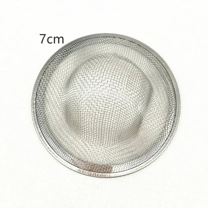 New Kitchen Sink Strainer Stainless Steel Flume Filter Mesh Trap Bathtub Wash Basin Sundries Drain Hole Strainer Kitchen Gadget