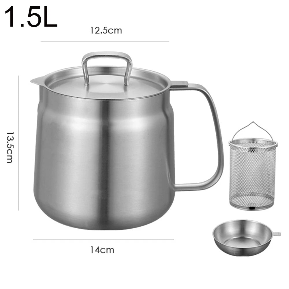 Features Oil Filter Pot Storage Container Oil Filter Pot Storage Container Rust Proof And Premium Mesh Stainless Steel