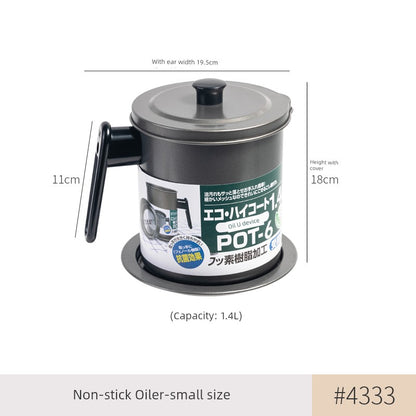 304 Stainless Steel Oil Draining Pot For Home Fried Oil Drain Oil Filter Oil Residue Belt Strainer Food Grade Lard Storage Tank