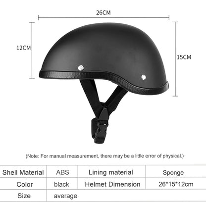 Motorcycle Helmet Open Face Helmet Half Motorcycle Half Helmet ABS+Cotton Plastic Washable Universal Helmet for Motorcyclist