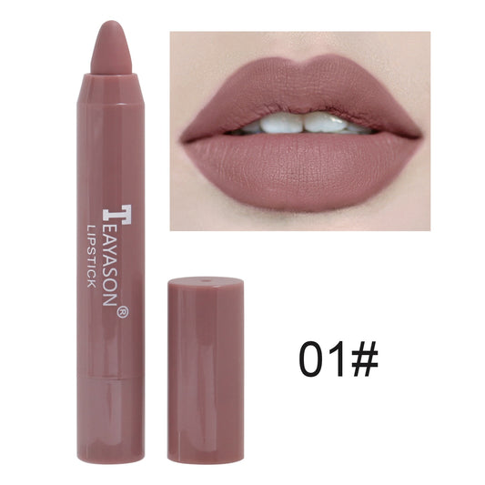 Nude Velvet Matte Lipstick Long Lasting Waterproof Color Rendering Non-stick Cup Lip Glaze Lips Liner Pencil  Woman Cosmetics