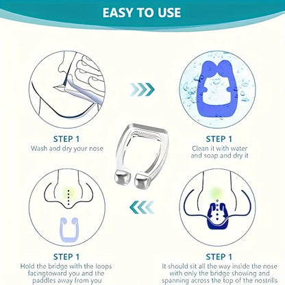8pcs Silicone Magnetic Nose Clip, Anti-Snoring Device - Comfortable and Effective Sleep Aid, Improve Sleep Quality