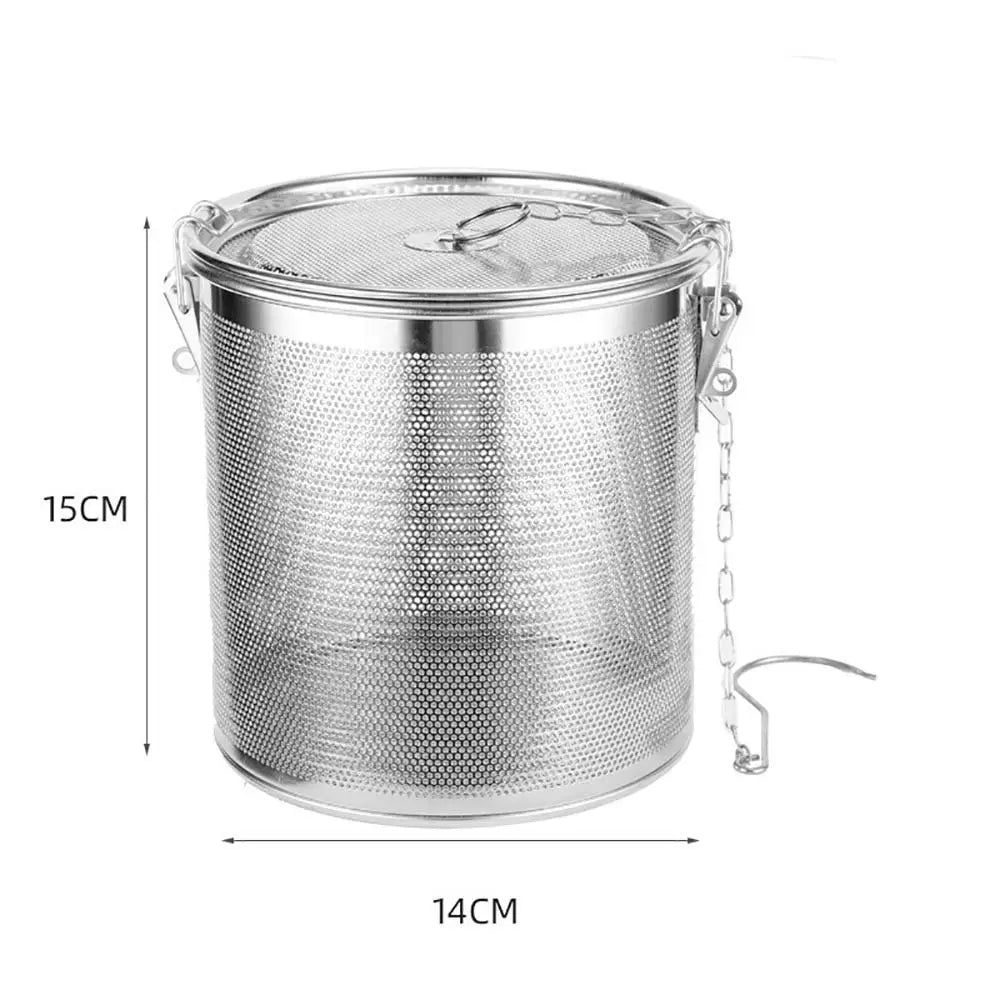Stew Seasoning Strainer Kitchen Stainless Steel Brine Basket Filter Bag Brine Cage Aniseed Strainer Seasoning Ball Seasoning Box