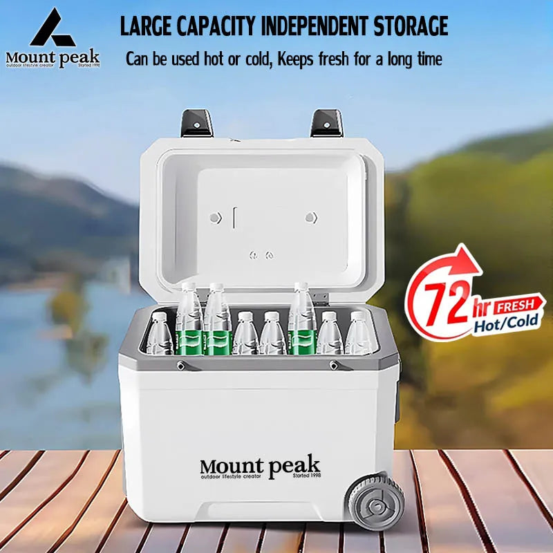 Mount Peak Camping Refrigerator Insulated Box 45L Large Capacity Portable Food BBQ Refrigerator Outdoor