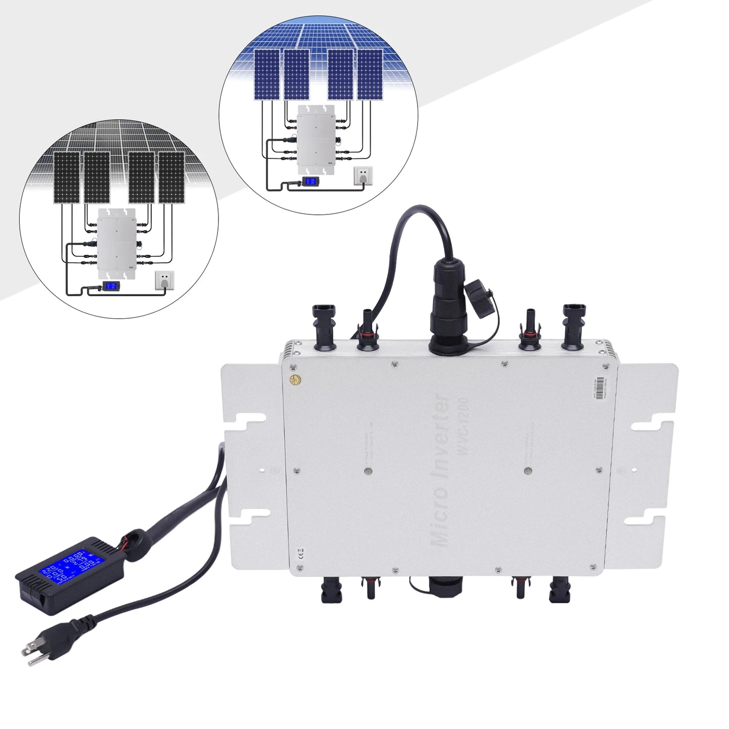WVC-1200W Solar Grid Tie Inverter Waterproof IP65 Pure Sine Wave Inverter