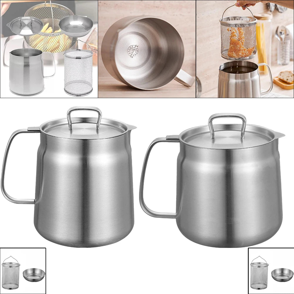 Features Oil Filter Pot Storage Container Oil Filter Pot Storage Container Rust Proof And Premium Mesh Stainless Steel