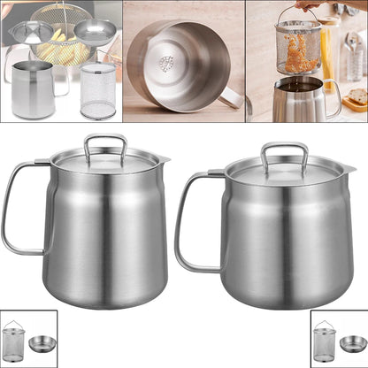 Features Oil Filter Pot Storage Container Oil Filter Pot Storage Container Rust Proof And Premium Mesh Stainless Steel