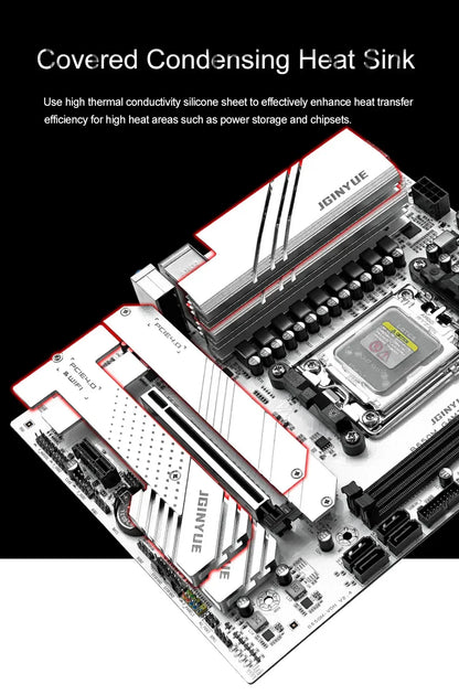 JGINYUE Gaming motherboard B650 Supports DDR5 64GB AMD R7000 8000 9000 Series motherboard Socket AM5 B650M GAMING PLUS