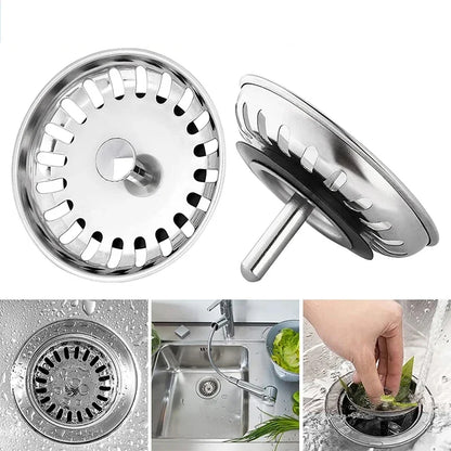 2/1Pcs Bathroom Sink Strainer Stainless Steel Pool Bathtub Drain Hair Catcher Stopper Waste Sink Filter Plug Kitchen Accessories