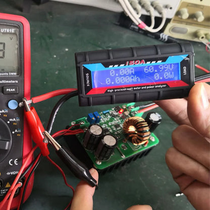 1PC 150A  0-60V High Precision Watt Meter Power Analyzer Backlight LCD Screen Digital Wattmeter Power Analyzer Voltmeter Ammeter