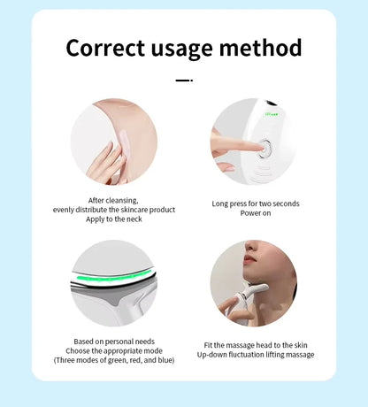 EMS Microcurrent Chin Lifting Face Neck Beauty Device LED Photon Firming Rejuvenation Anti Wrinkle Skin Care Facial Massager