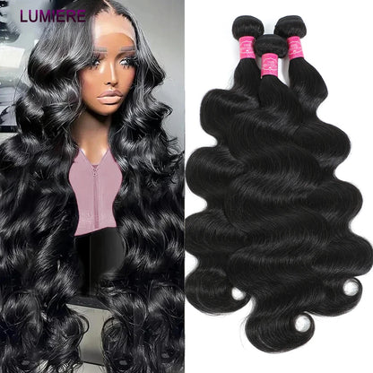 Virgin Raw Body Wave Bundles 1/3/4PCS Human Hair Extensions 100% Unprocessed Hair Bundles Hair Weave Extensions Double Weft