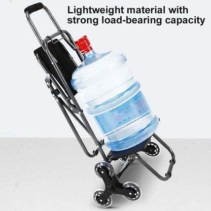 Shopping Cart for Groceries Luggage Cart Portable Utility Shopping Cart Heavy Duty Grocery Cart with Climbing Stair Wheels