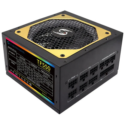 550W Power Supply Fully Modular PSU ARGB Gaming PC Power Supply 20+4Pin Connector with 120mm Low-Noise FDB Fan