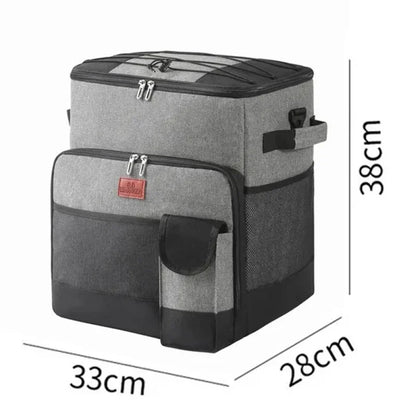 Ice Box Outdoor Thermal Cooler Box with Trolley Wheels Camping Portable Cooler Box Warm Box Refrigerator Box