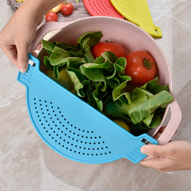 Pan Pot Strainer Plastic Pasta Spaghetti Practical Draining Tool Pot Strainer Pan Drainer for Home Kitchen Easy Draining