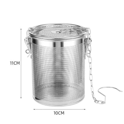 Stew Seasoning Strainer Kitchen Stainless Steel Brine Basket Filter Bag Brine Cage Aniseed Strainer Seasoning Ball Seasoning Box