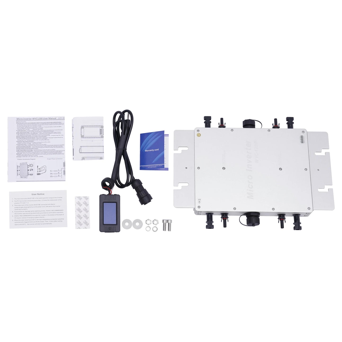 WVC-1200W Solar Grid Tie Inverter Waterproof IP65 Pure Sine Wave Inverter