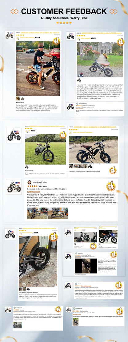 jansno x50 Adult Electric Bike 750W Motor EBicycle 48V 14AH 20 Inch Tire E-Bike Electric Mountain Bike Off-Road Motorcycle