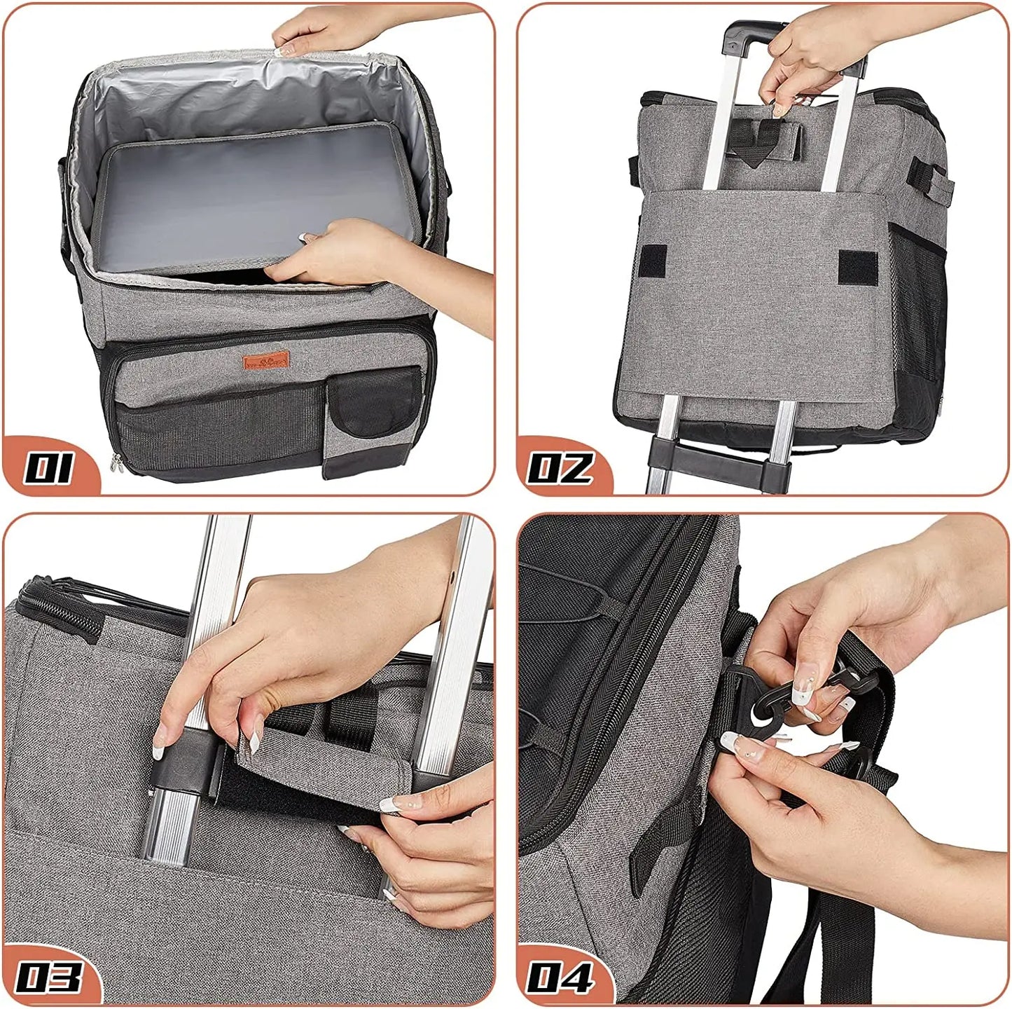 Camping Cooler Portable Insulated Cooler Bag with Wheels and Handle Ideal for Festivals Picnics Outdoor Camping Supply Accessory